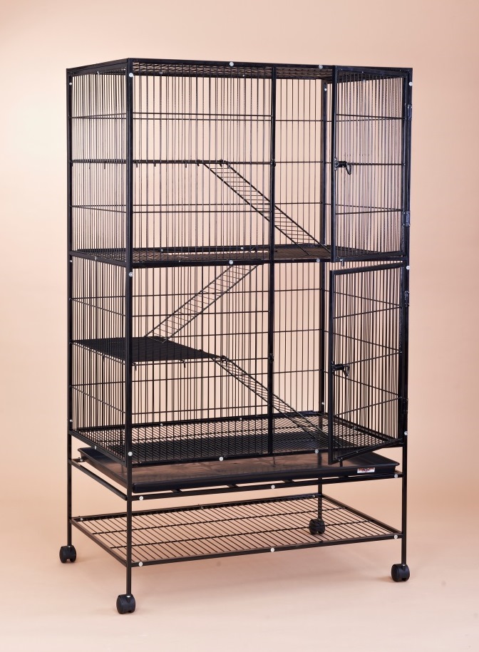 Steel Cat Cage 6642 with Central Net ( Split into 2 cages )