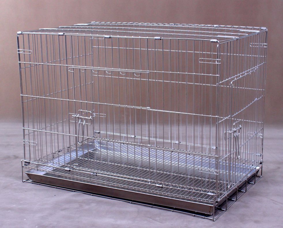 Collapsible Stainless Steel Dog Cage S1081