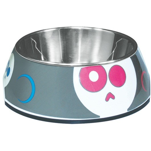 Dogit Style Bowl with Stainless Steel Insert 350ml Animated Skull