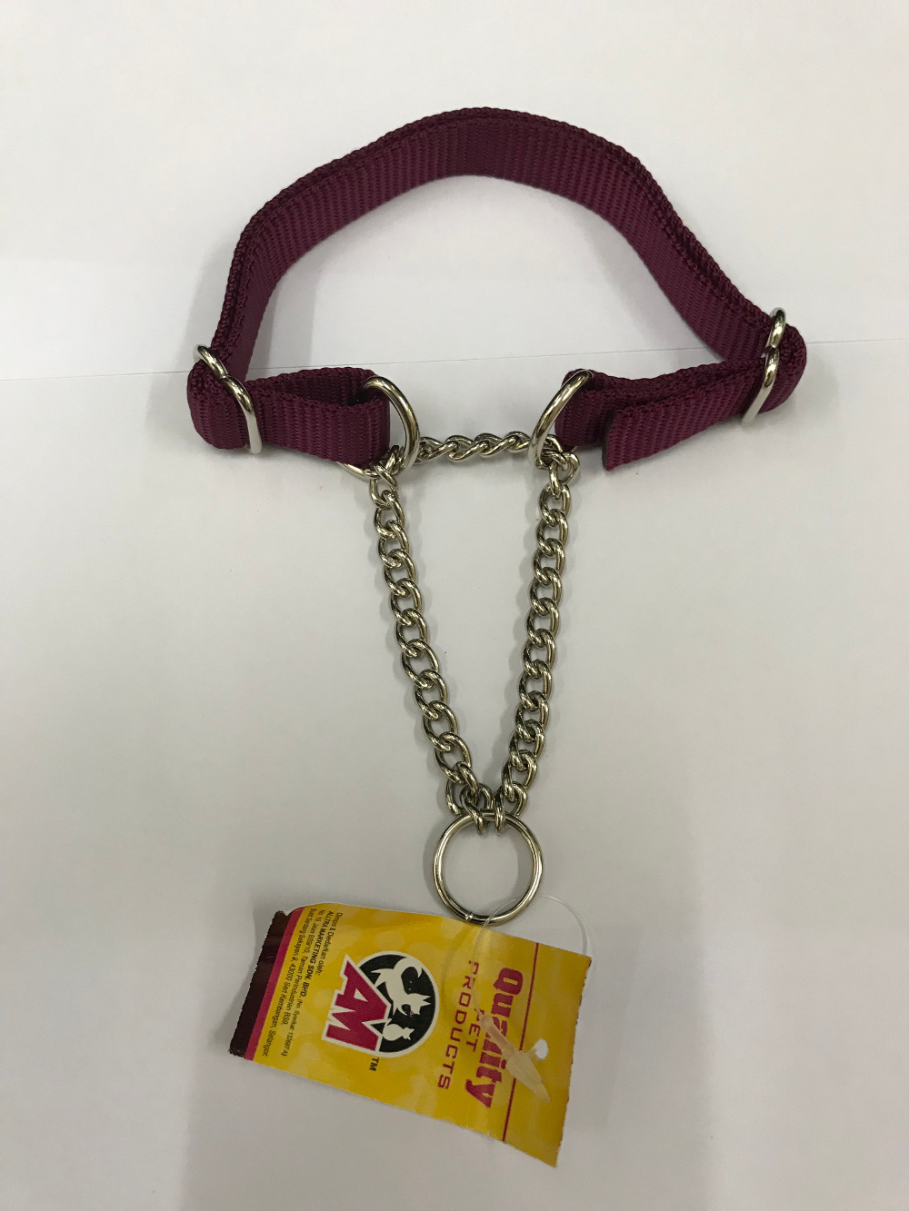 Nylon Training Chain for Small Dog 15mm 10in to 18in Maroon