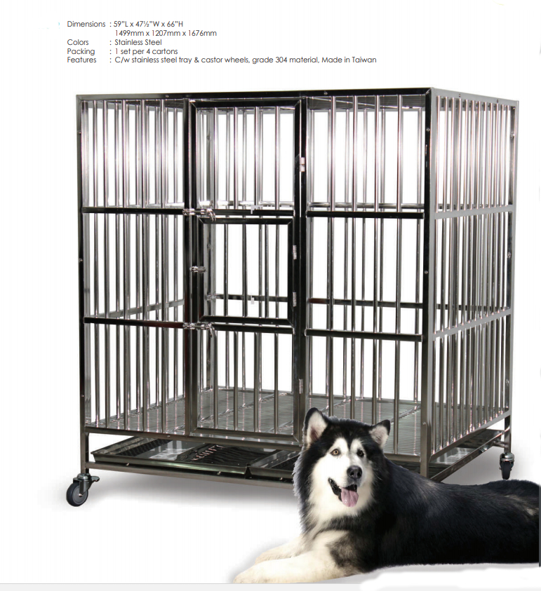 Stainless Steel Dog Cage SSC450