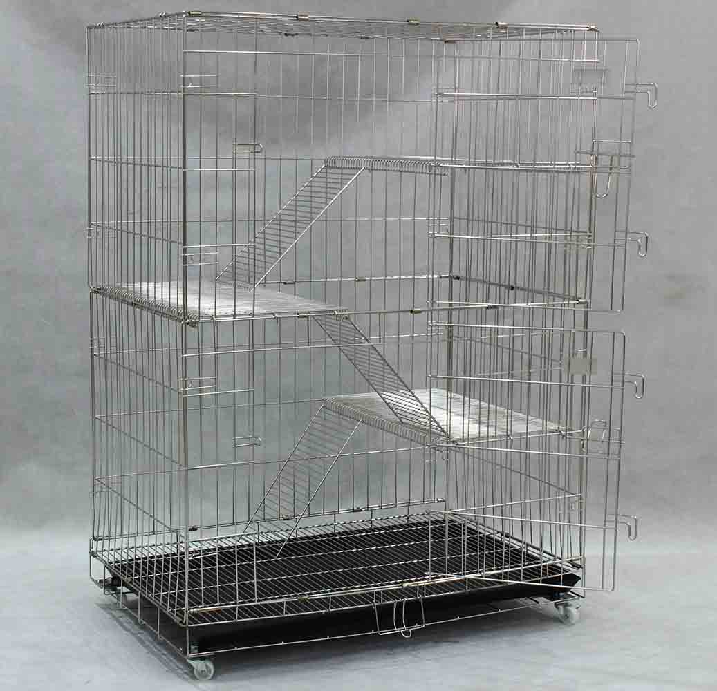 Collapsible Stainless Steel Cat Cage SCC202