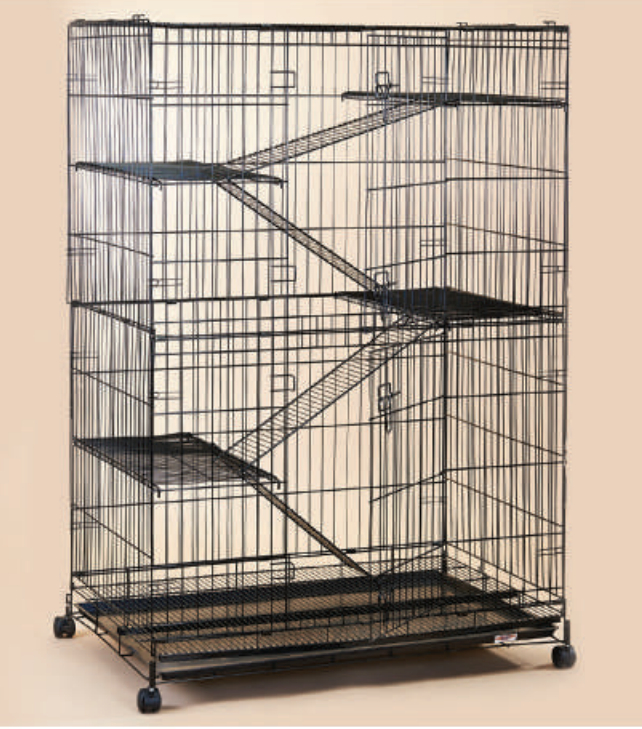 Steel Cat Cage C388RI with Wheels