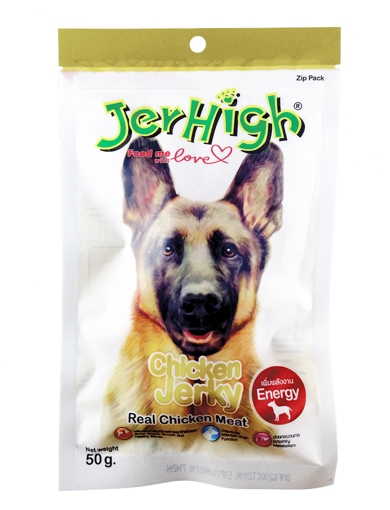 JerHigh Chicken Jerky Premium Dog Treats 50g  12 Packs