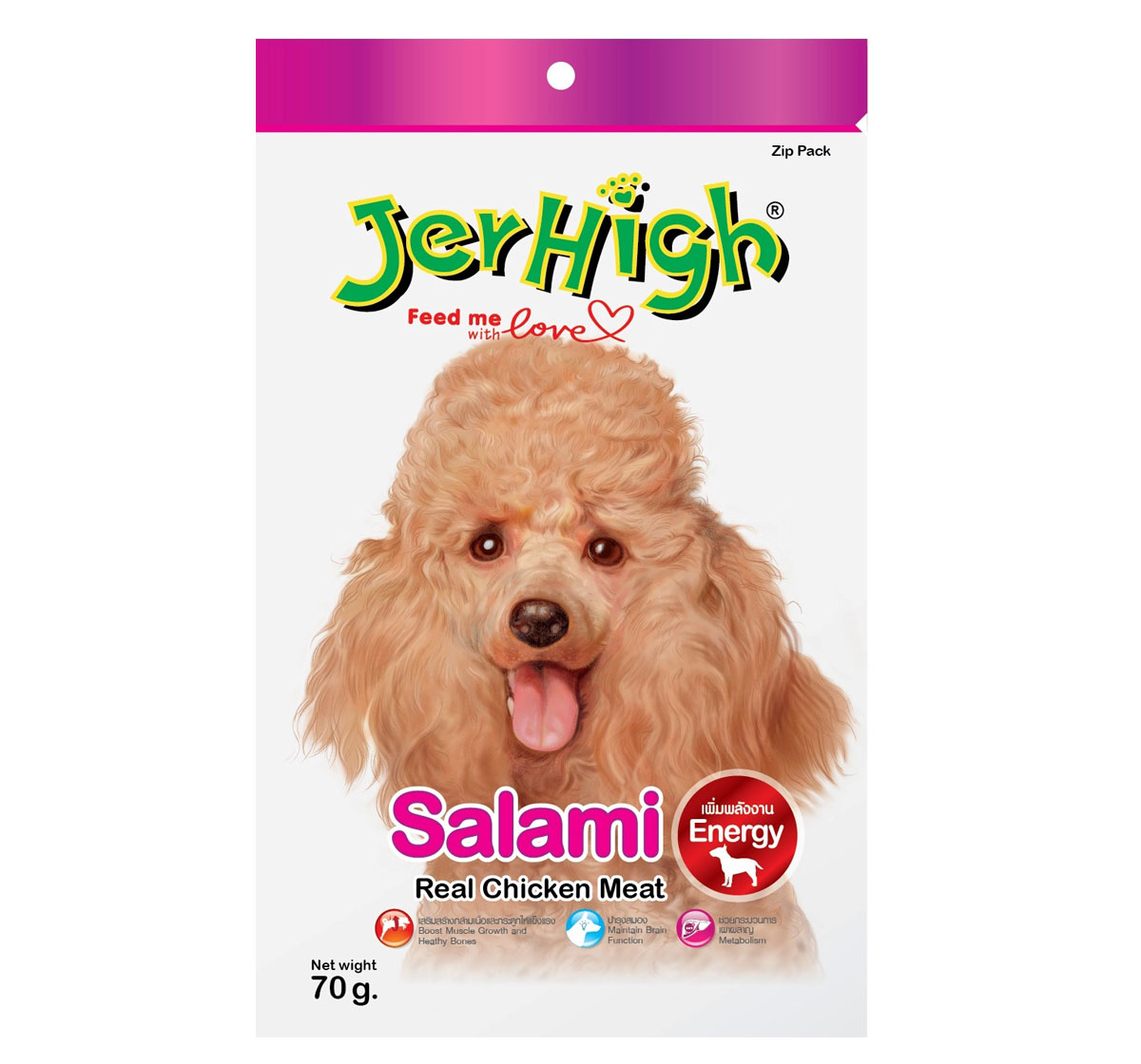 JerHigh Salami Premium Dog Treats 70g 12 Packs